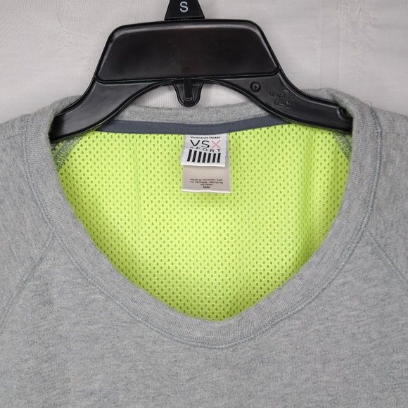 VSX SPORT Women's Grey/Green Mesh Back Short Sleeve Top MEDIUM - Picture 2 of 9